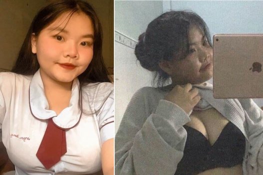 Nữ sinh béo tròn được bạn trai nướng củ khoai
